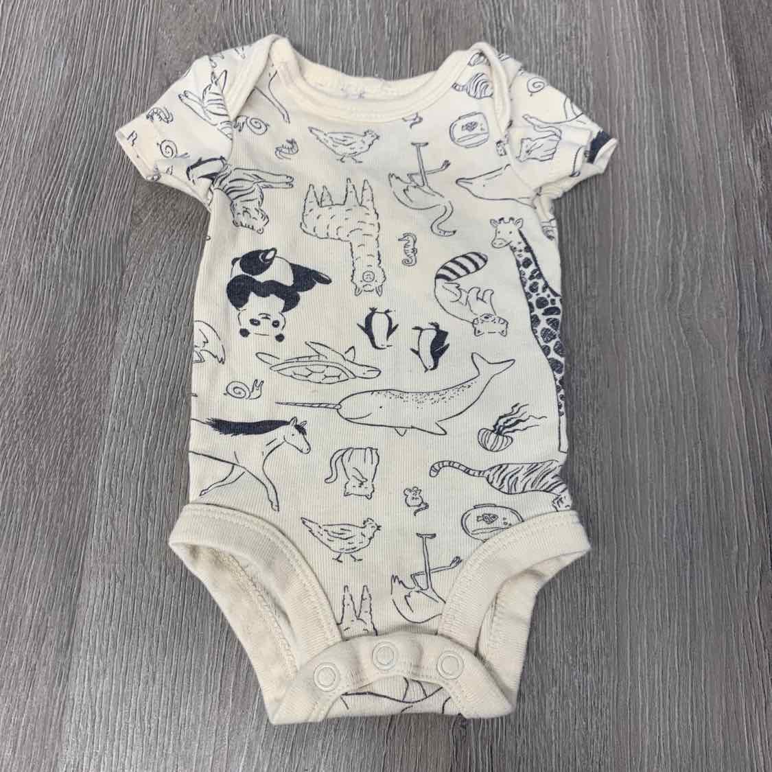 Size Preemie Gray/Brown Carter's Bodysuit