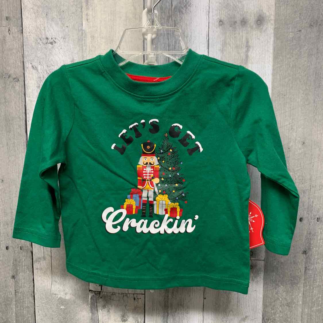 Size 12 Months Green Graphic Holiday Brands Long Sleeve Shirt