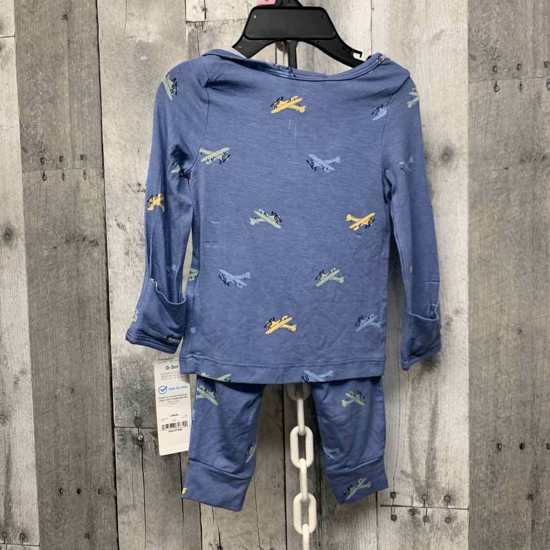 Size 0-3 Months Blue Print Child of Mine 2pc PJs