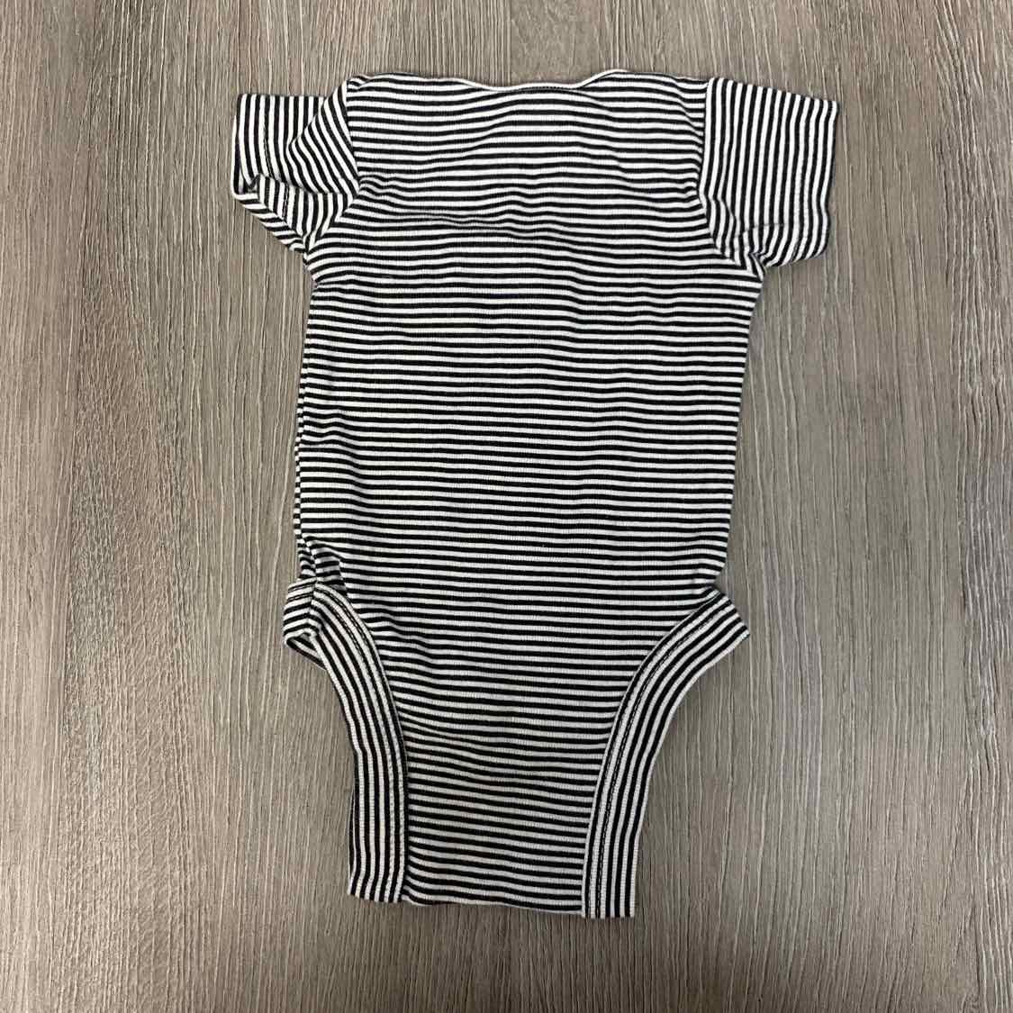 Size Preemie Black Striped Gerber Bodysuit - OodlesCB
