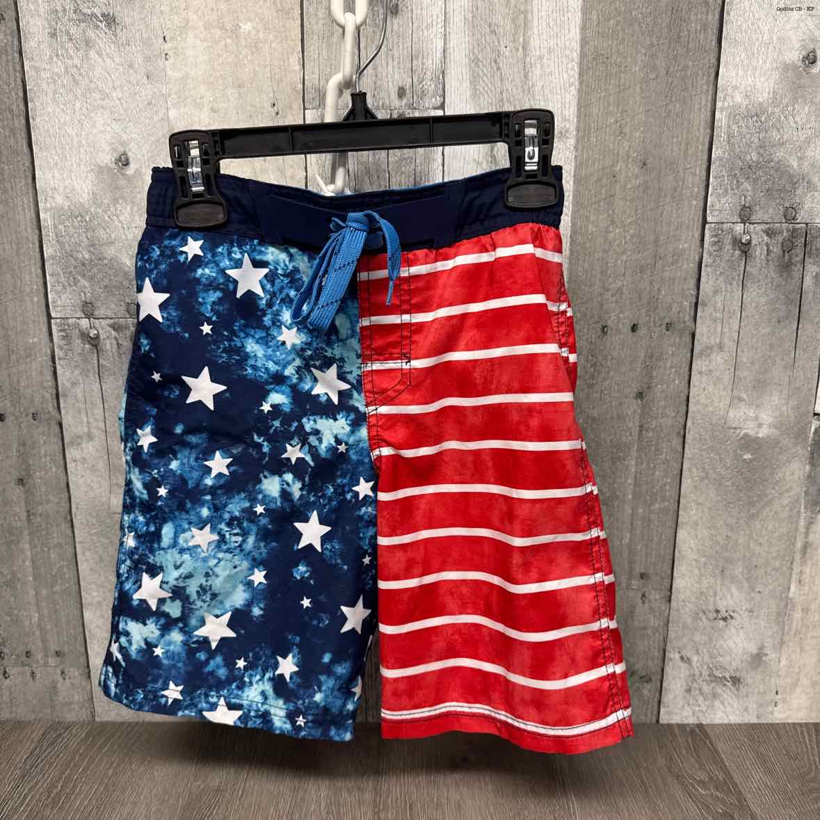 Size 6/7 Red/Blue Cat & Jack Swim Trunks