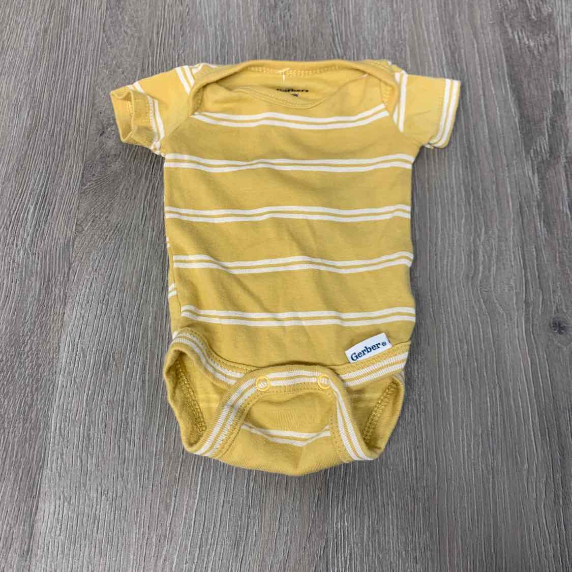 Size Preemie Yellow/White Gerber Bodysuit - OodlesCB