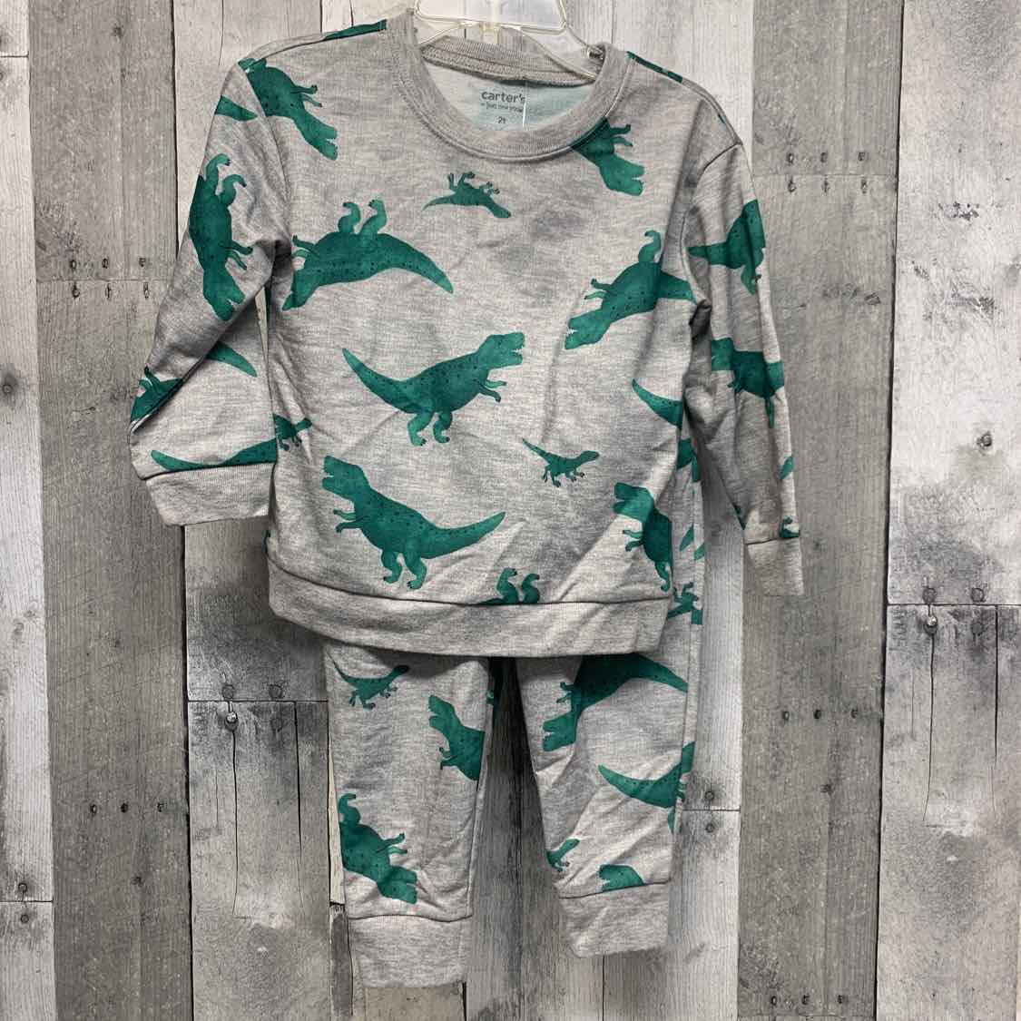 Size 2T Gray/Green Just One You Sweats - 2pc