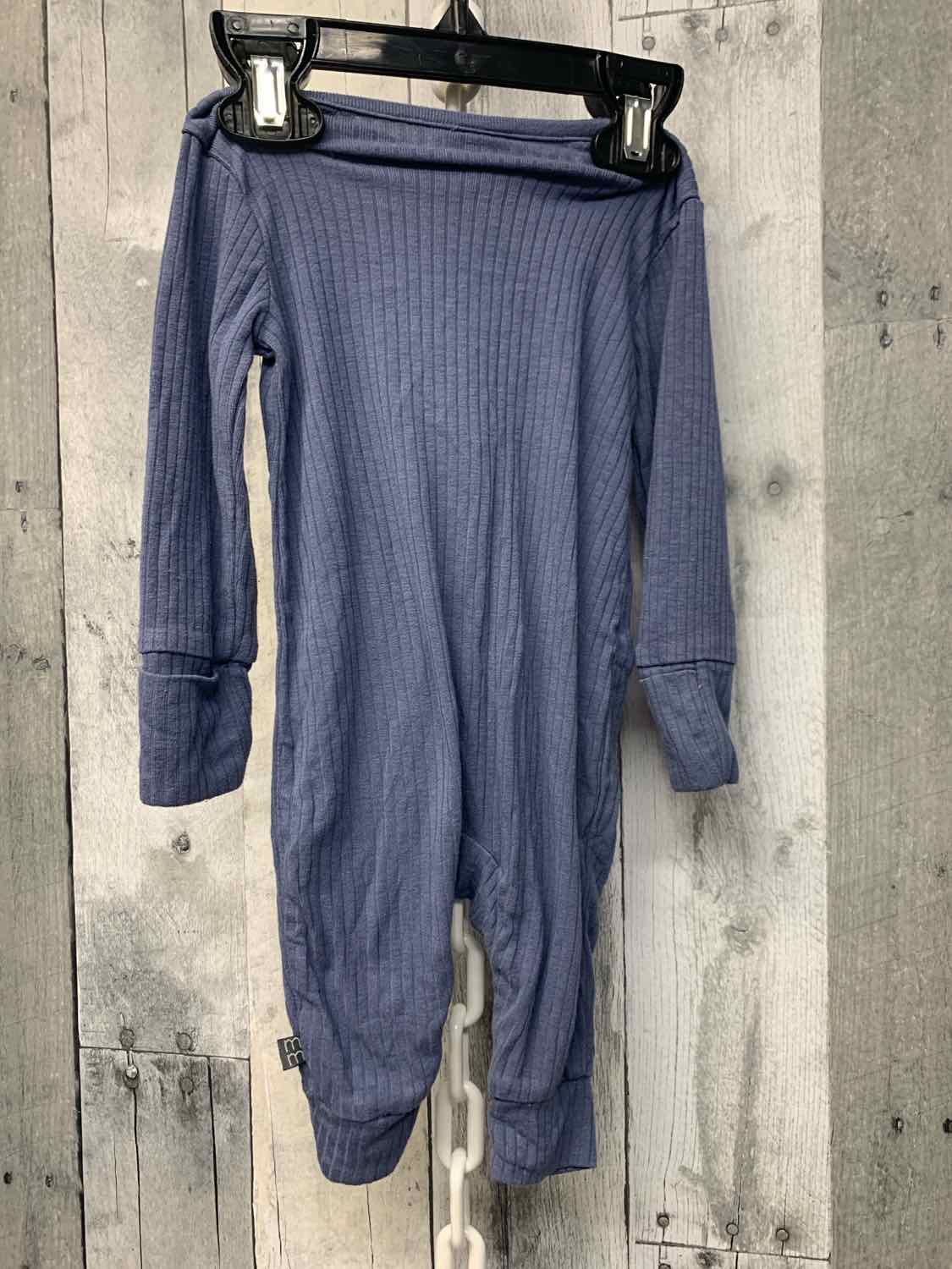 Size 0-3 Months Blue Modern Moments by Gerber Footy PJs