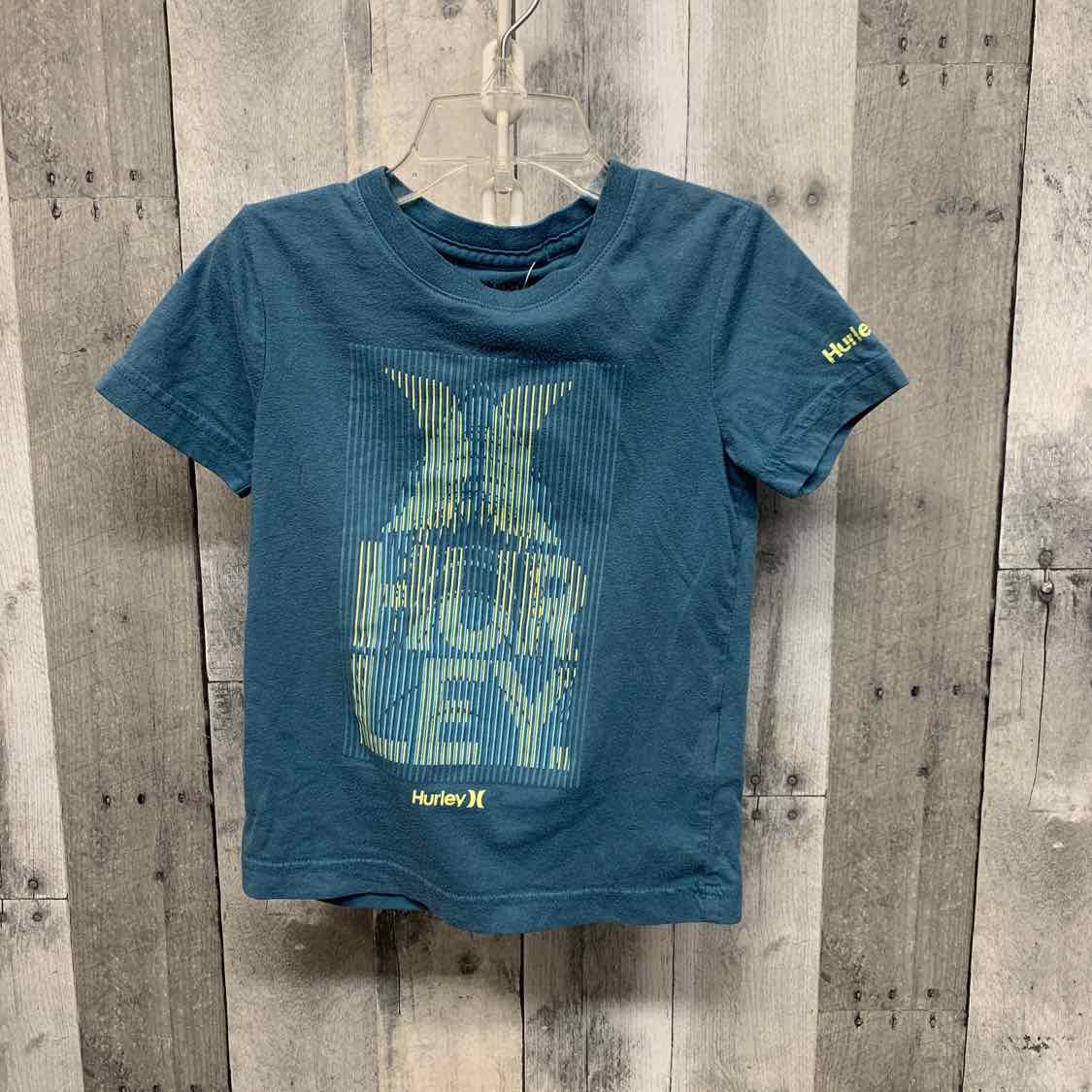 Size 4 Blue Graphic Hurley T Shirt