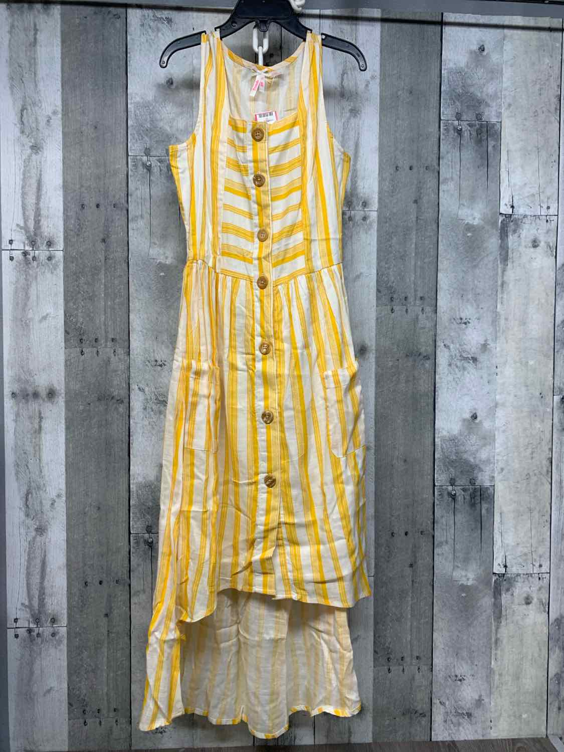 Size 10 Yellow Striped B Brand Dress