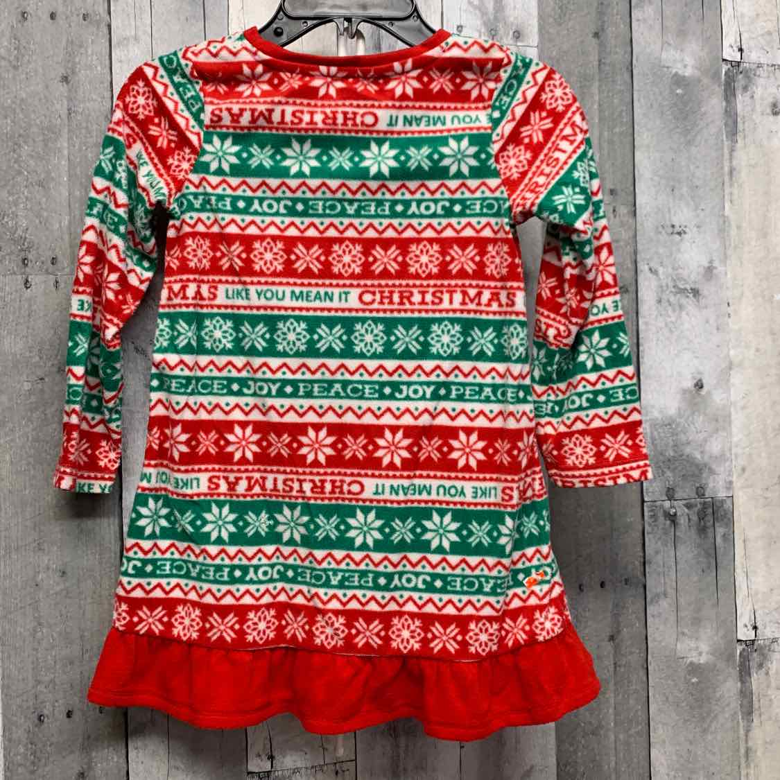 Size 4 Red/Green Holiday Brands Nightgown