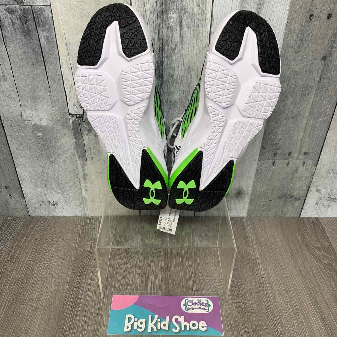 Size 5 Black/Green Sport Brand Sneakers