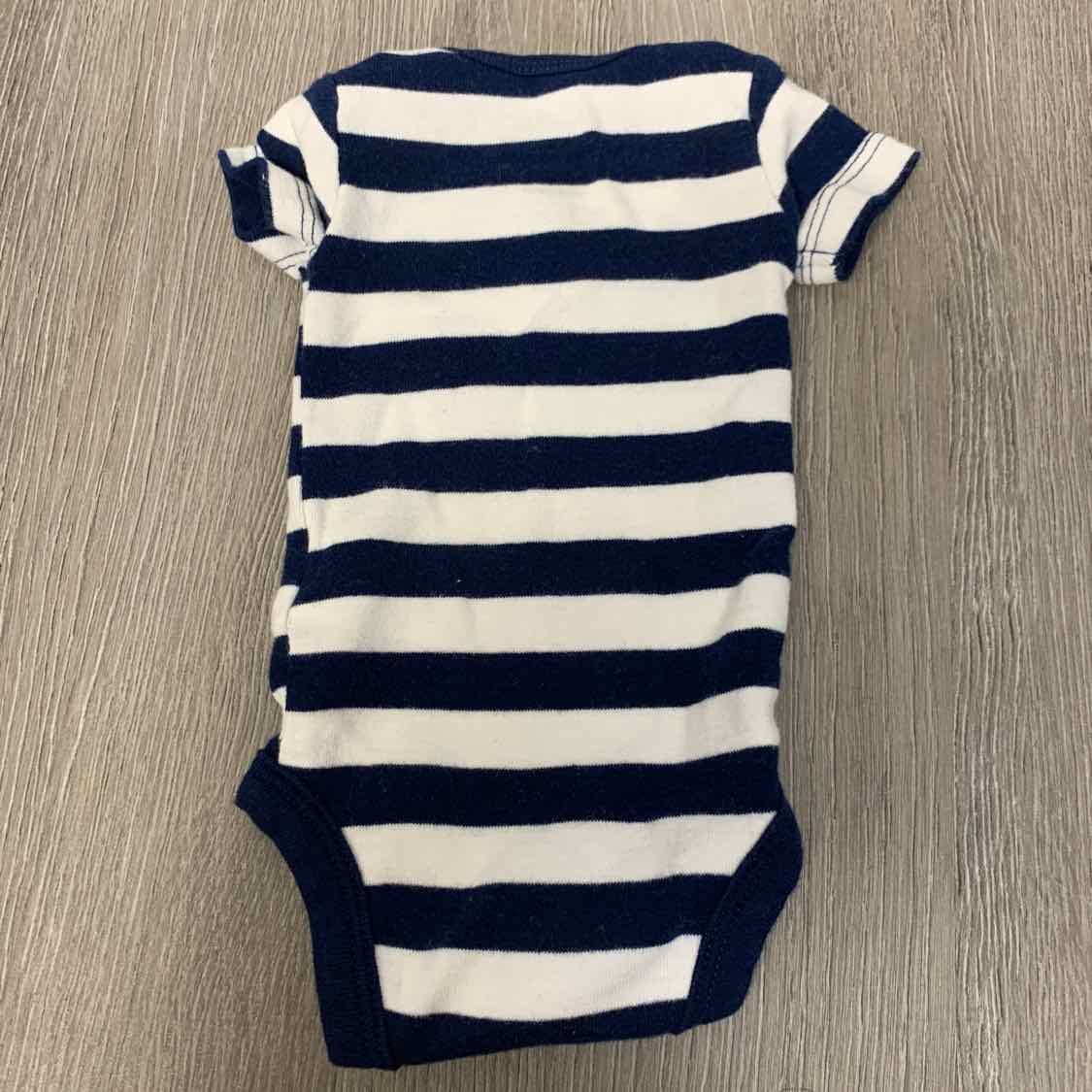 Size Preemie Navy Striped Carter's Bodysuit