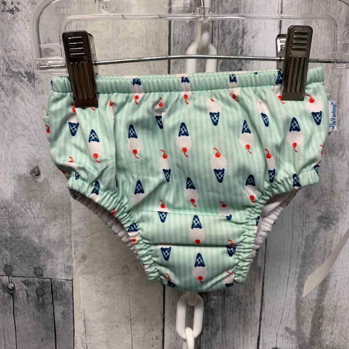 Size 12 Months Mint Striped iPlay Swim Diaper