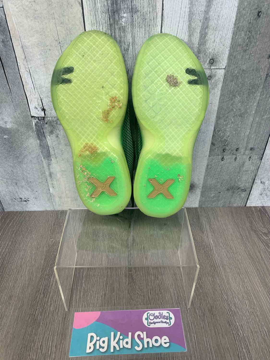 Size 4 Green/Gray Sport Brand Sneakers
