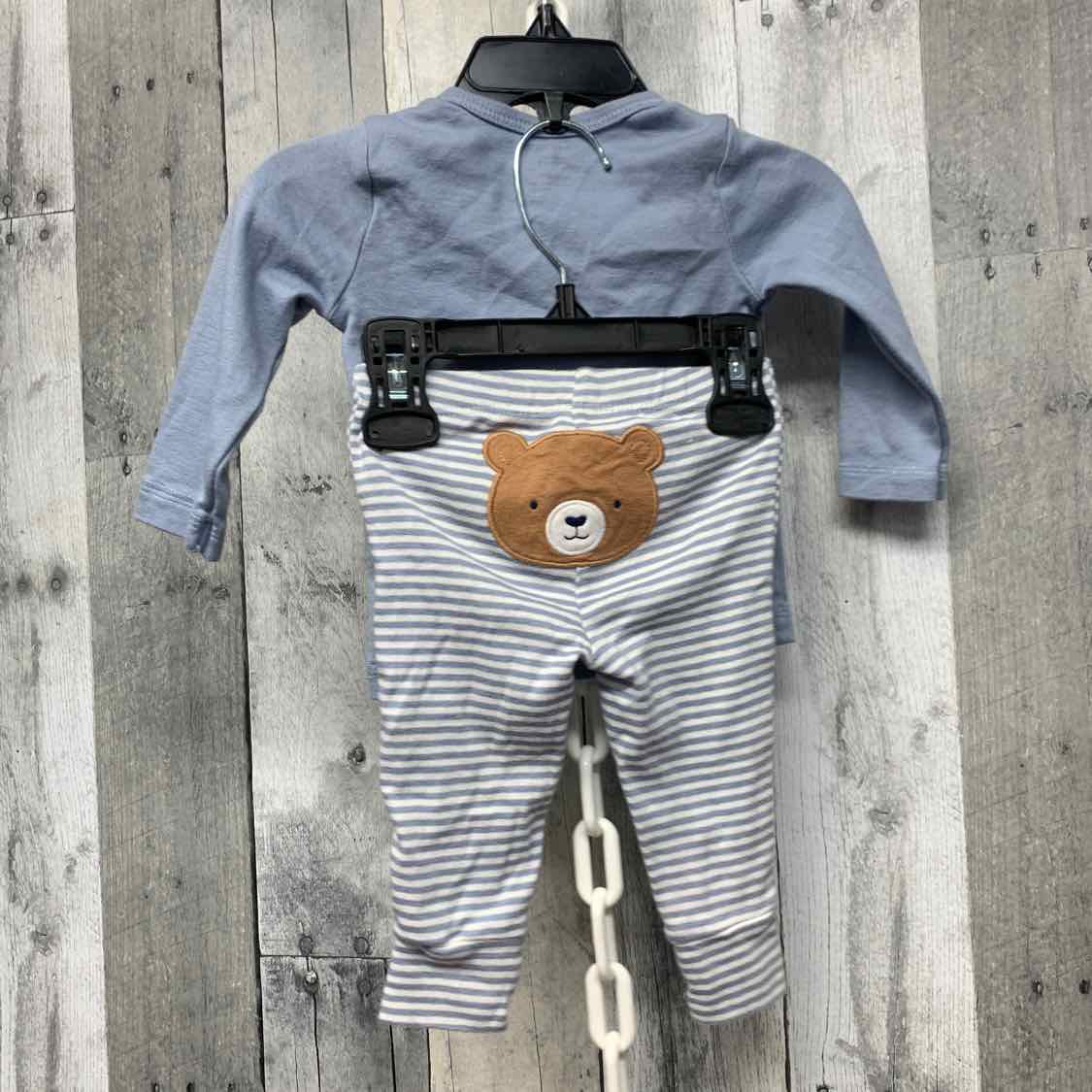 Size 6 Months Blue/White Carter's Shirt/Pants