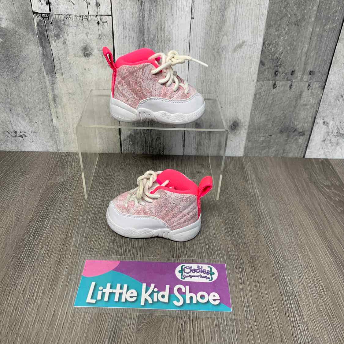 Size 2 White/Pink Sport Brand Sneakers