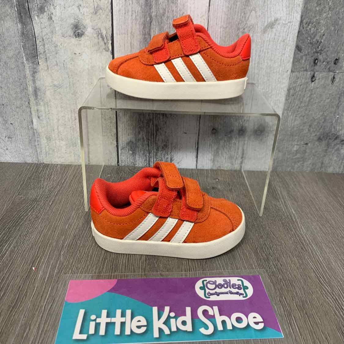 Size 5 Orange/White Sport Brand Sneakers