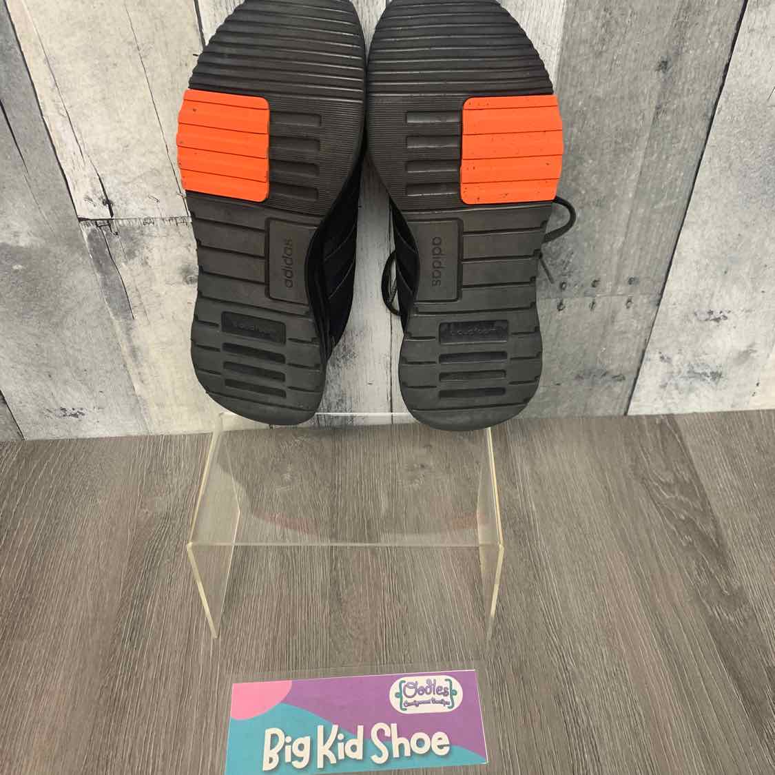 Size 4 Black/Orange Sport Brand Sneakers