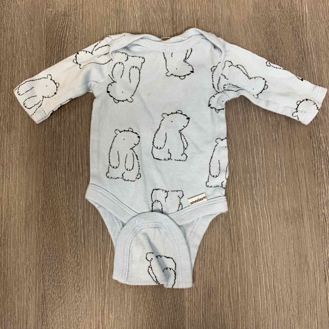 Size Preemie Blue Print Gerber Bodysuit