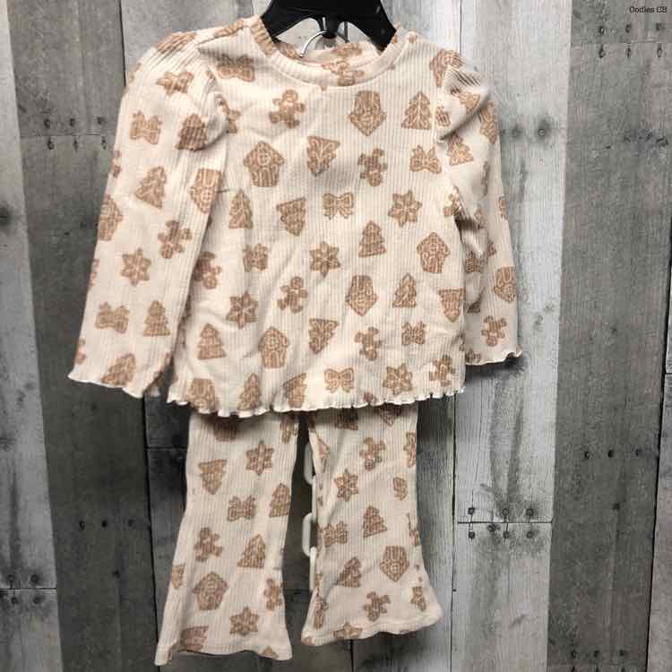 Size 12 Months Ivory/Tan Cat & Jack Shirt/Pants
