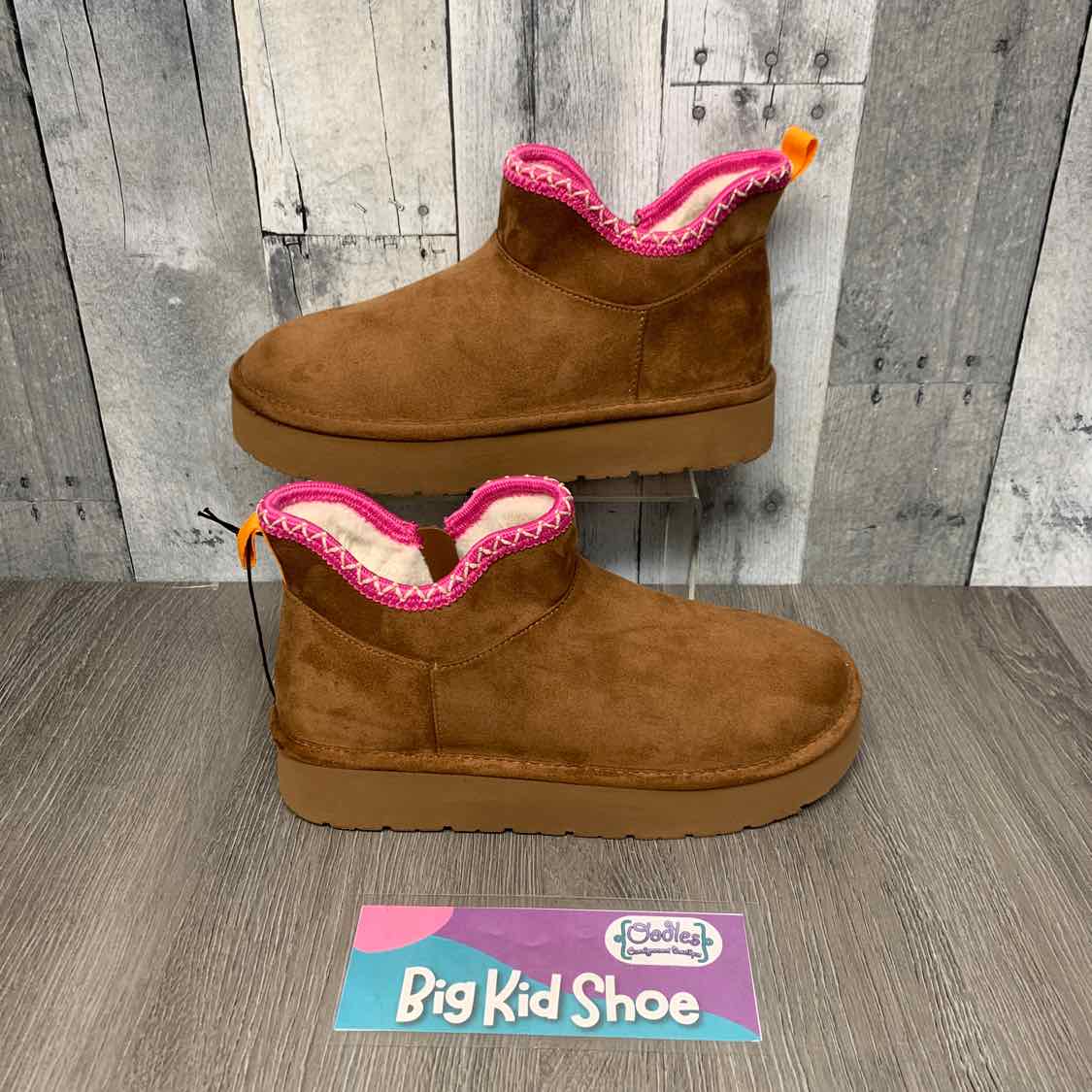 Size 6 Tan/Pink B Brand Boots