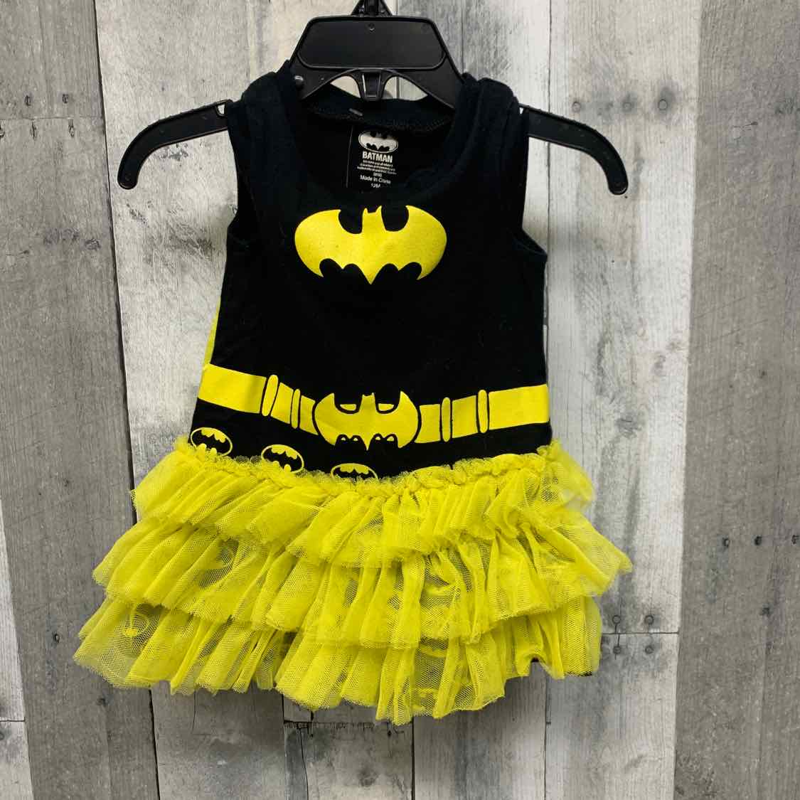 Batman Black/Yellow Size 12 Months Halloween Costume - Little Kid