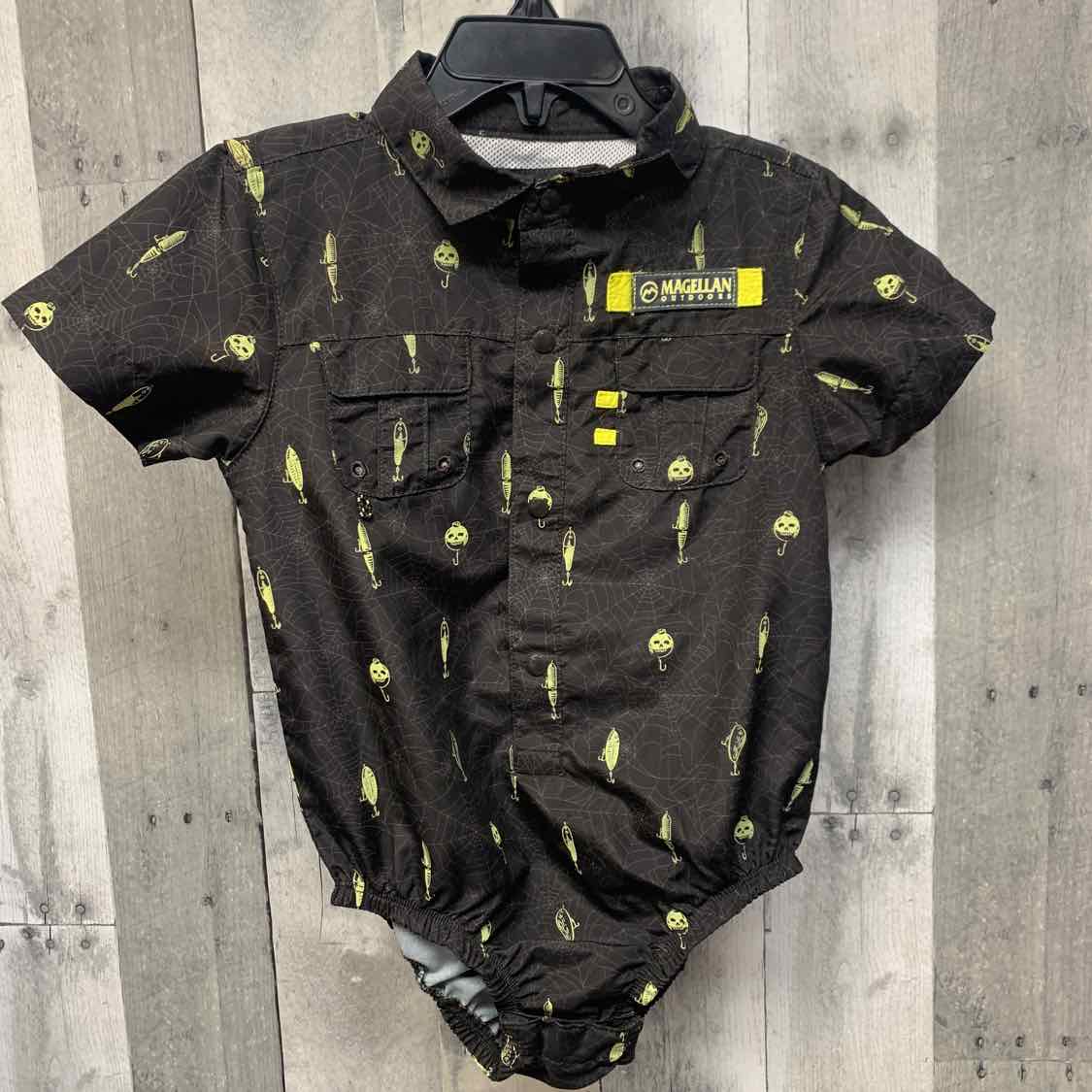 Size 12-18 Months Black Print Magellan Outdoors Bodysuit