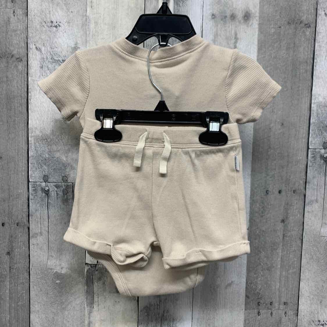 Size 6-9 Months Tan Gerber Shirt/Shorts