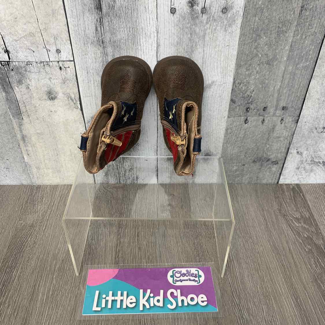 Size 2 Brown/Red Roper Boots