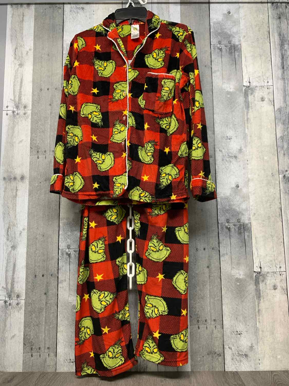 Size 14/16 Red Plaid Dr Seuss 2pc PJs