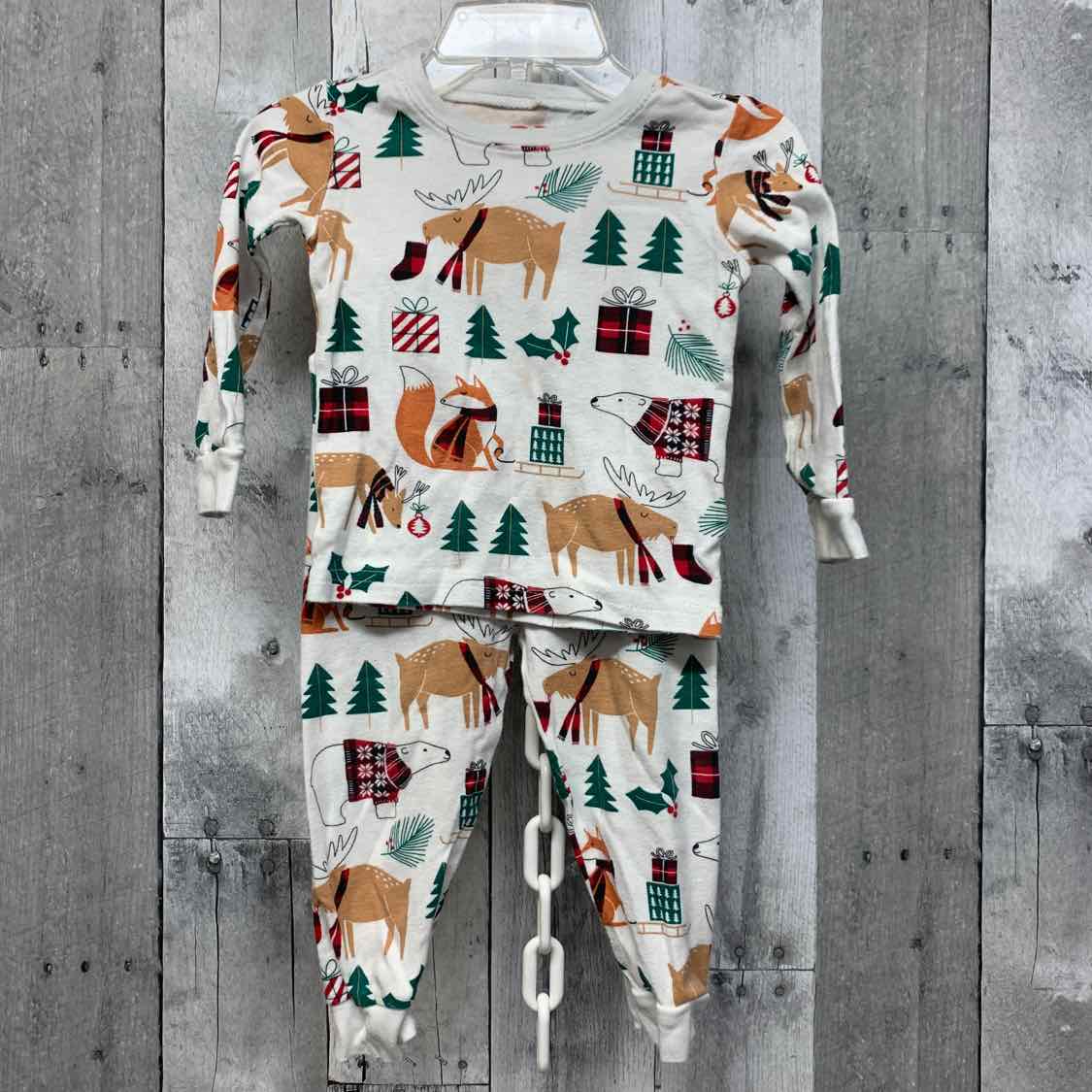 Size 12-18 Months White Print Children's Place 2pc PJs