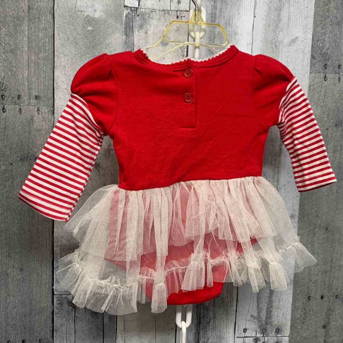 Size 6-9 Months Red/White Little Lass Romper