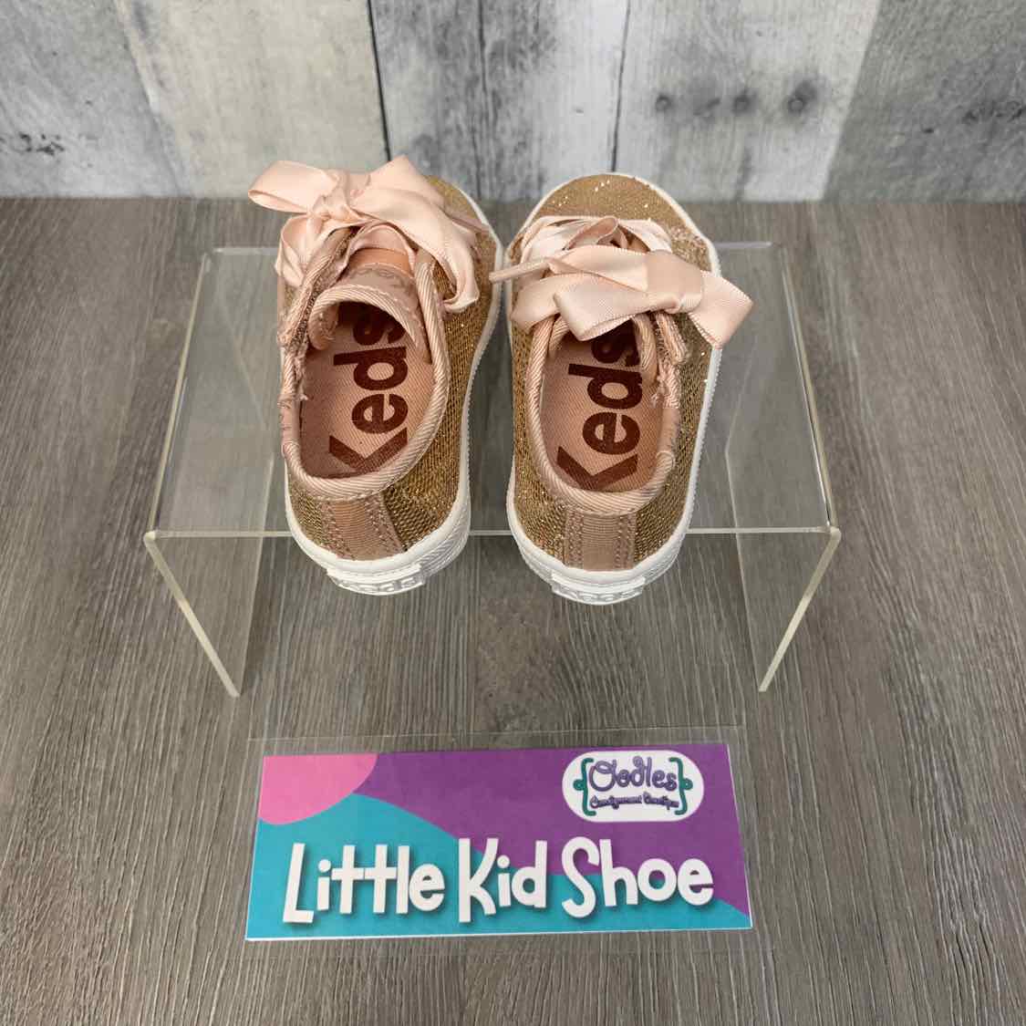 Size 4 Gold/White Keds Sneakers
