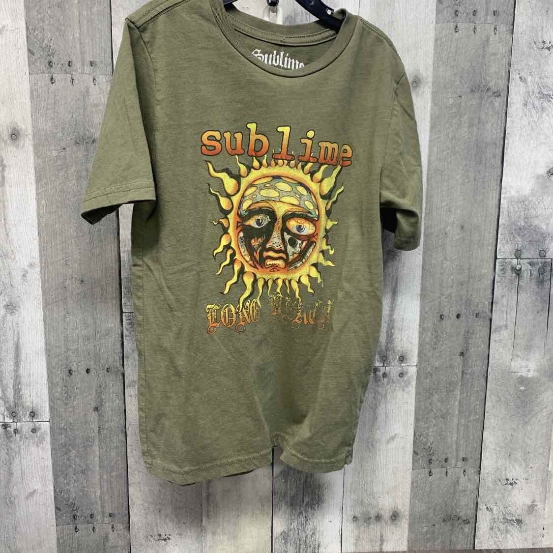 Size 8 Green Print B Brand T Shirt