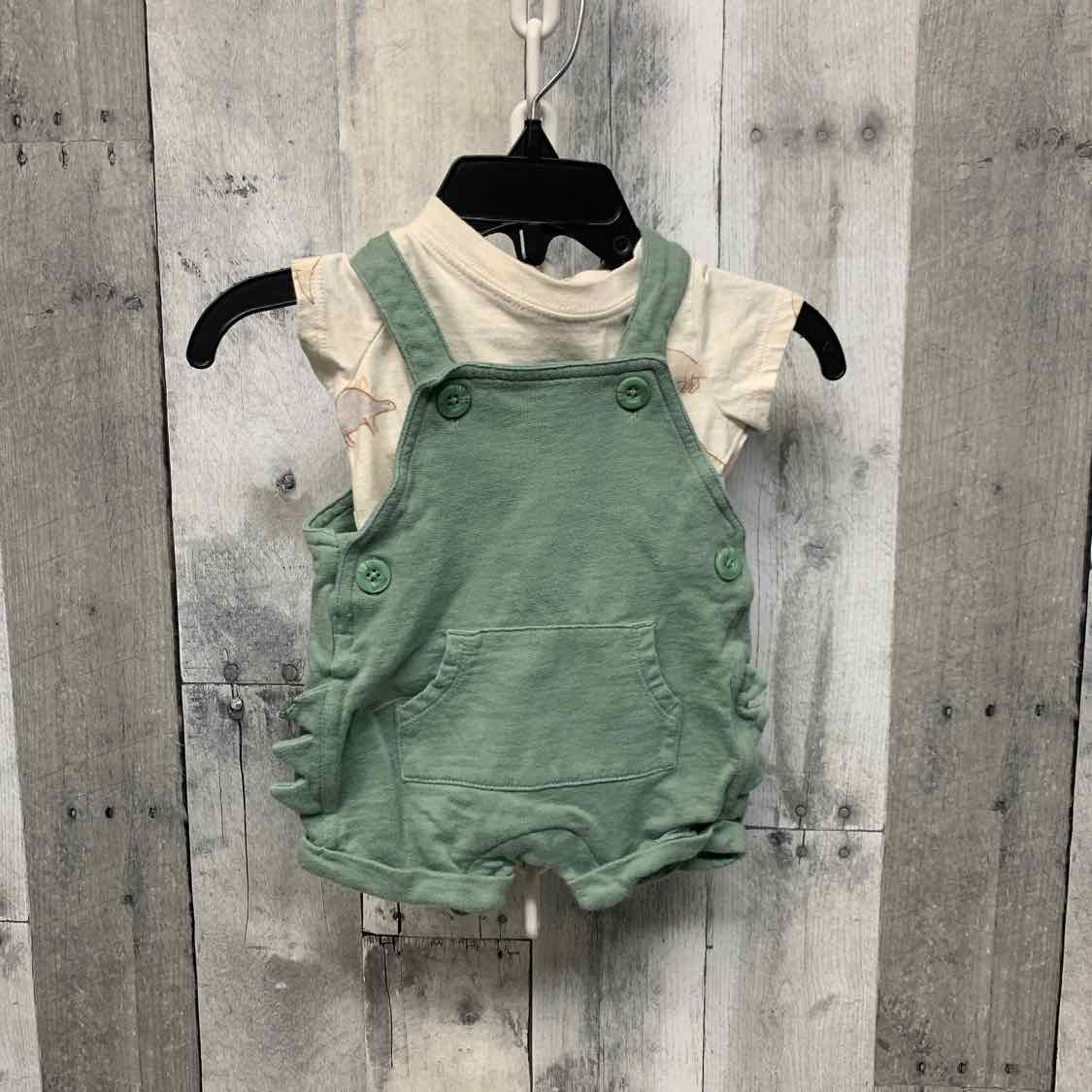 Size Newborn Tan/Green Carter's Shirt/Shorts