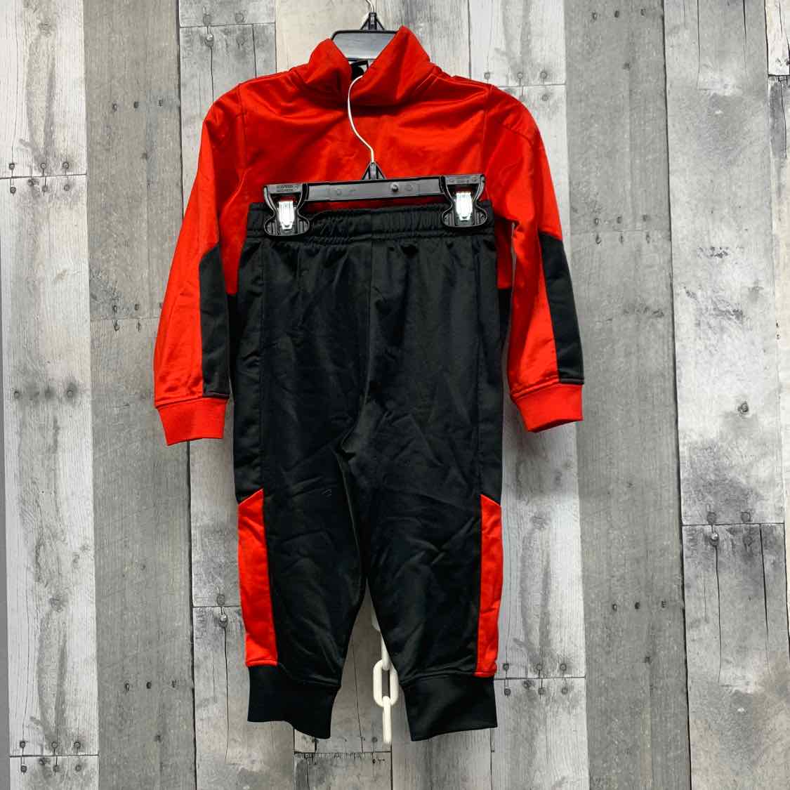 Size 24 Months Red/Black Sport Brand Jacket/Pants