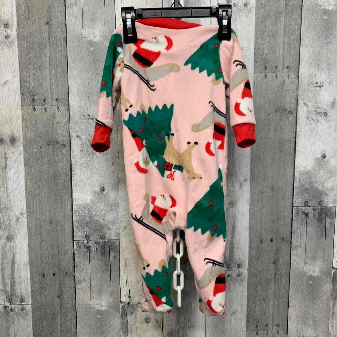 Size 6 Months Pink Print Carter's Footy PJs