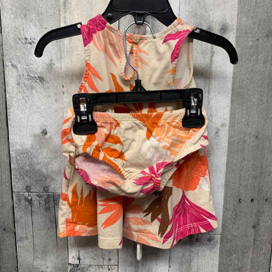 Size 6 Months Tan/Pink Carter's 2pc Dress