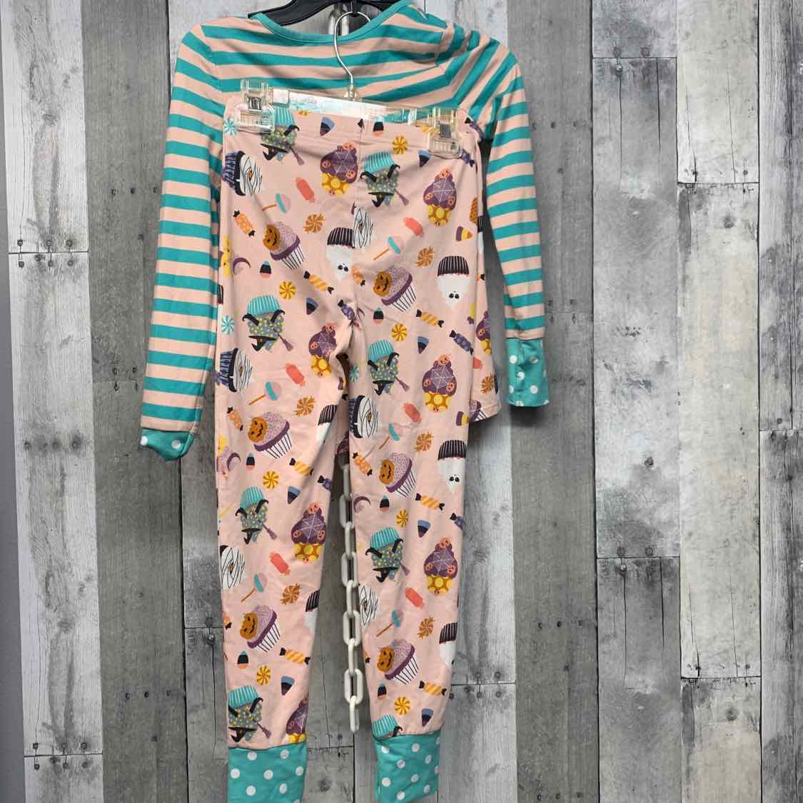 Size 8 Pink/Teal Matilda Jane 2pc PJs