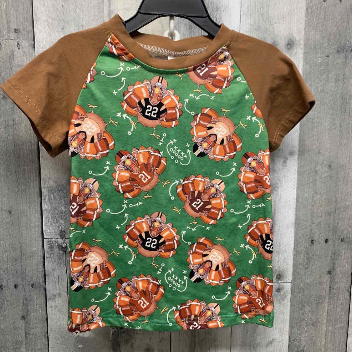 Size 12-18 Months Green/Brown Boutique Brand T Shirt