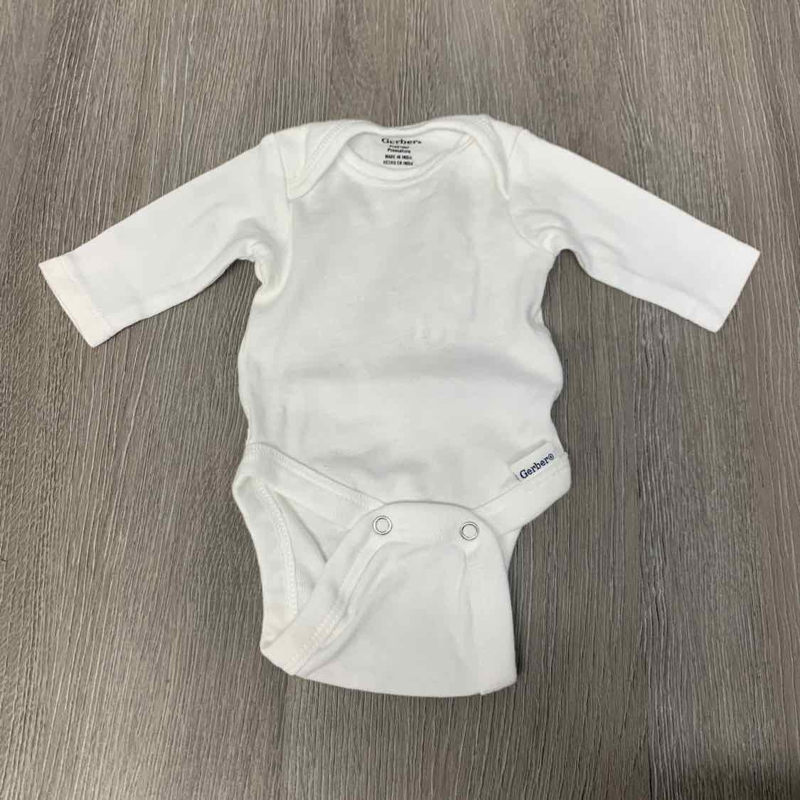 Size Preemie White Gerber Bodysuit
