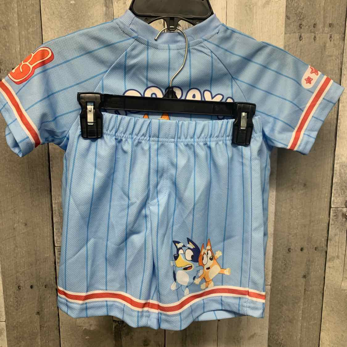 Size 4T Blue Print Disney Shirt/Shorts