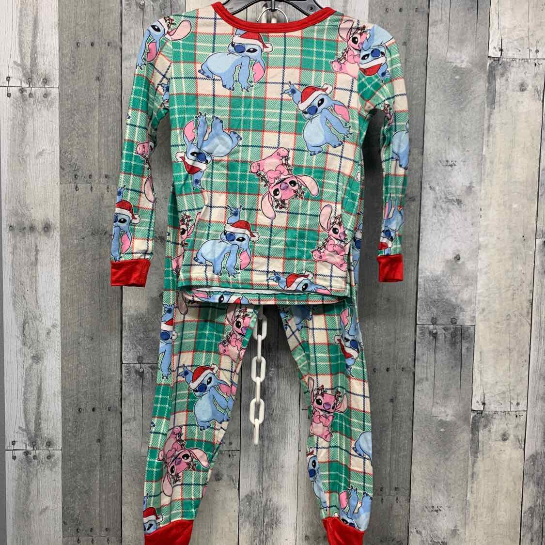 Size 8 Green Print Disney 2pc PJs