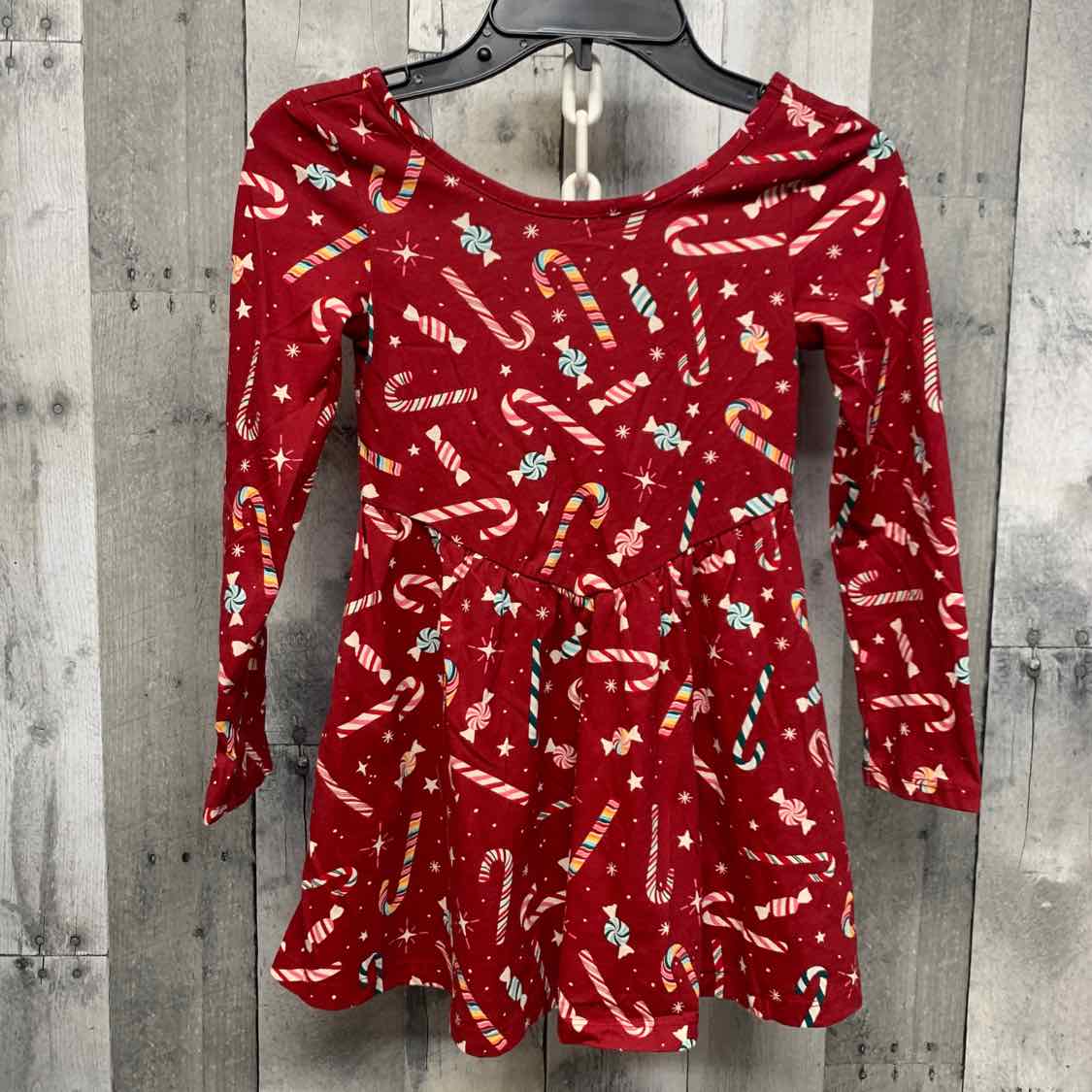 Size 5/6 Red Print Children's Place LS Dress
