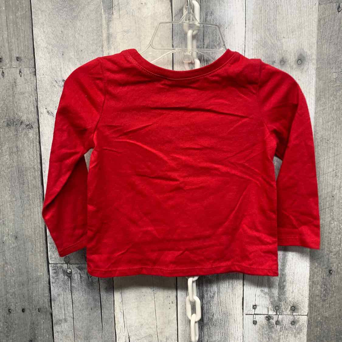 Size 12-18 Months Red Graphic Children's Place Long Sleeve Shirt