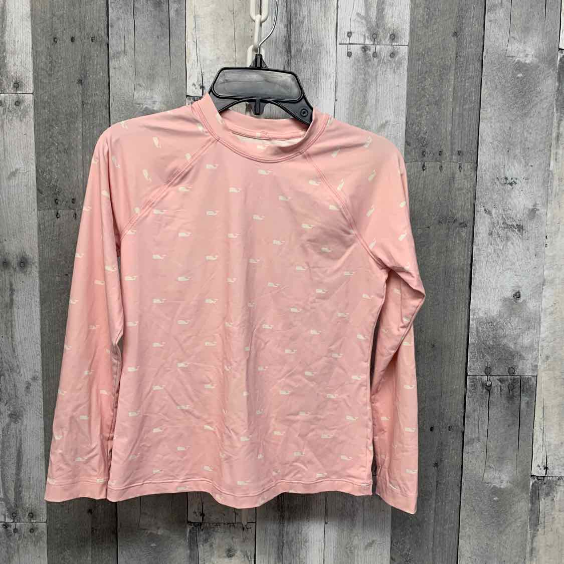 Size 14 Pink/White Vineyard Vines Swim Top