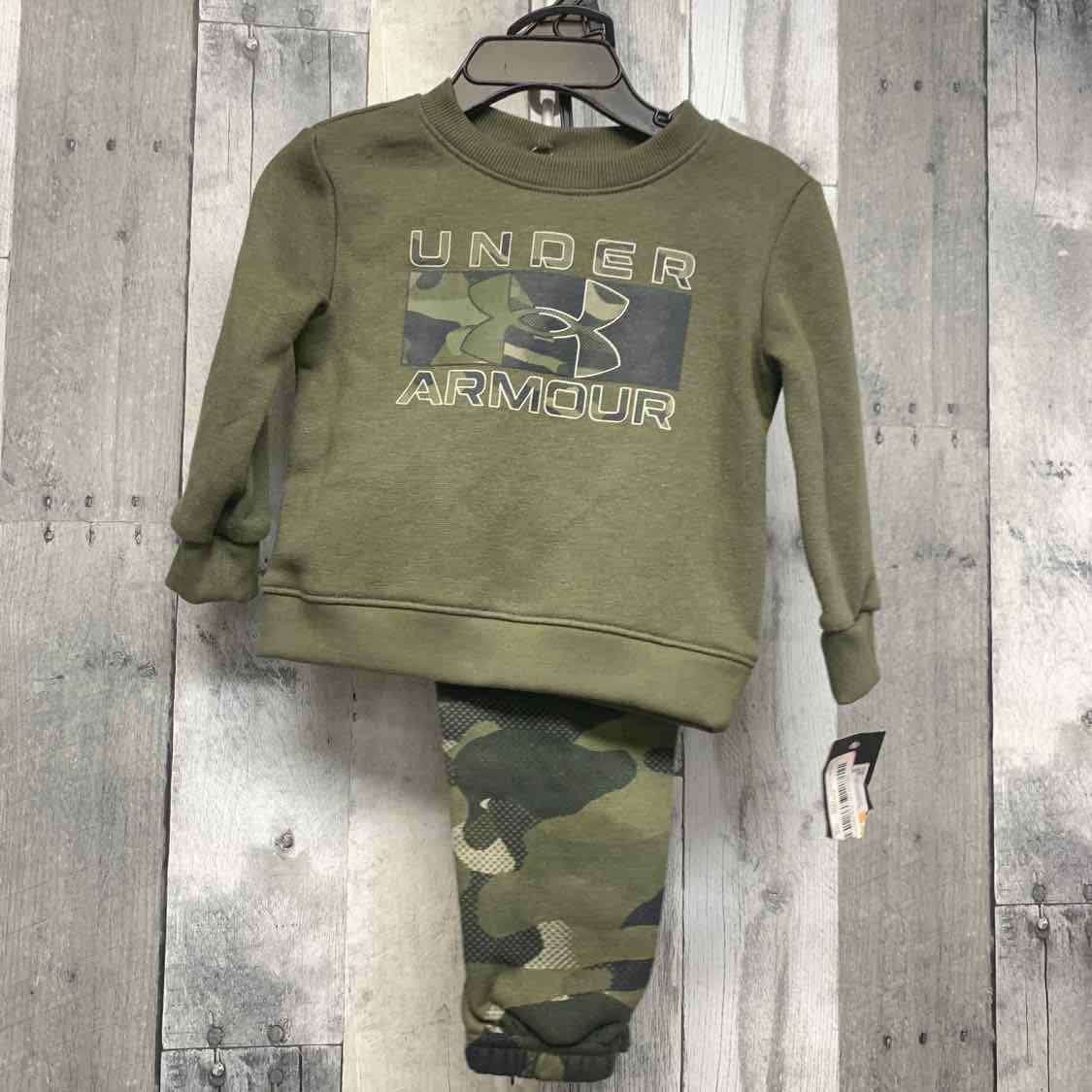 Size 12 Months Green/Black Sport Brand Sweats - 2pc