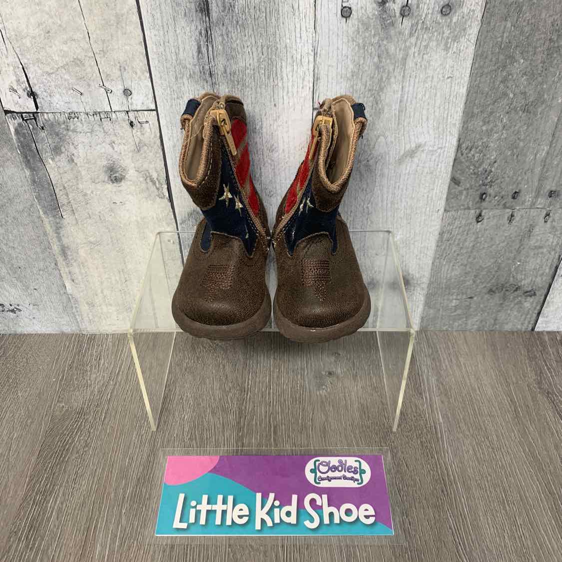 Size 2 Brown/Red Roper Boots