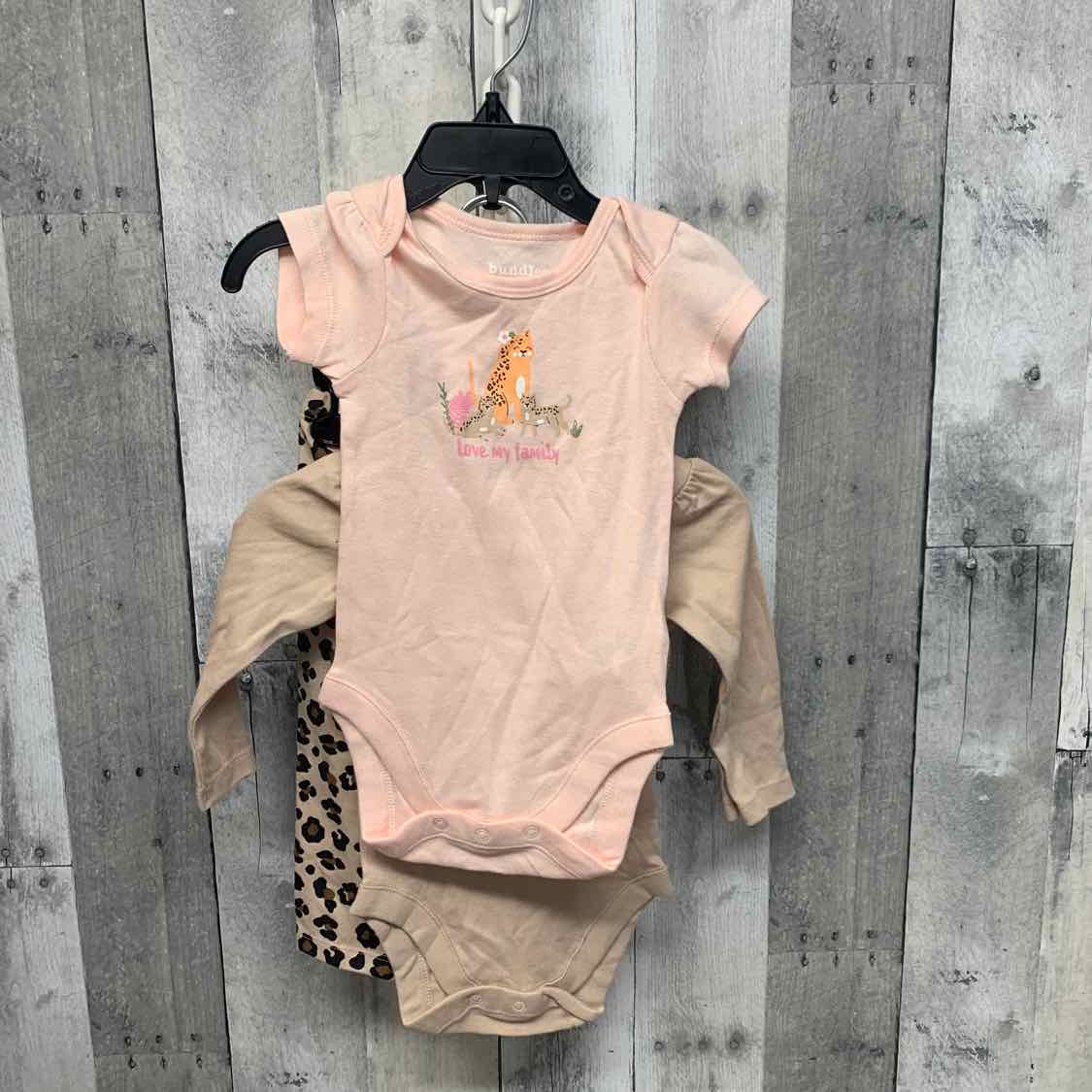 Size 6-9 Months Pink/Tan B Brand Shirt/Leggings