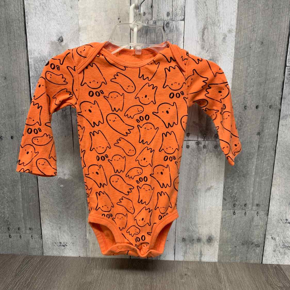 Size 3-6 Months Orange/Black Child of Mine Bodysuit