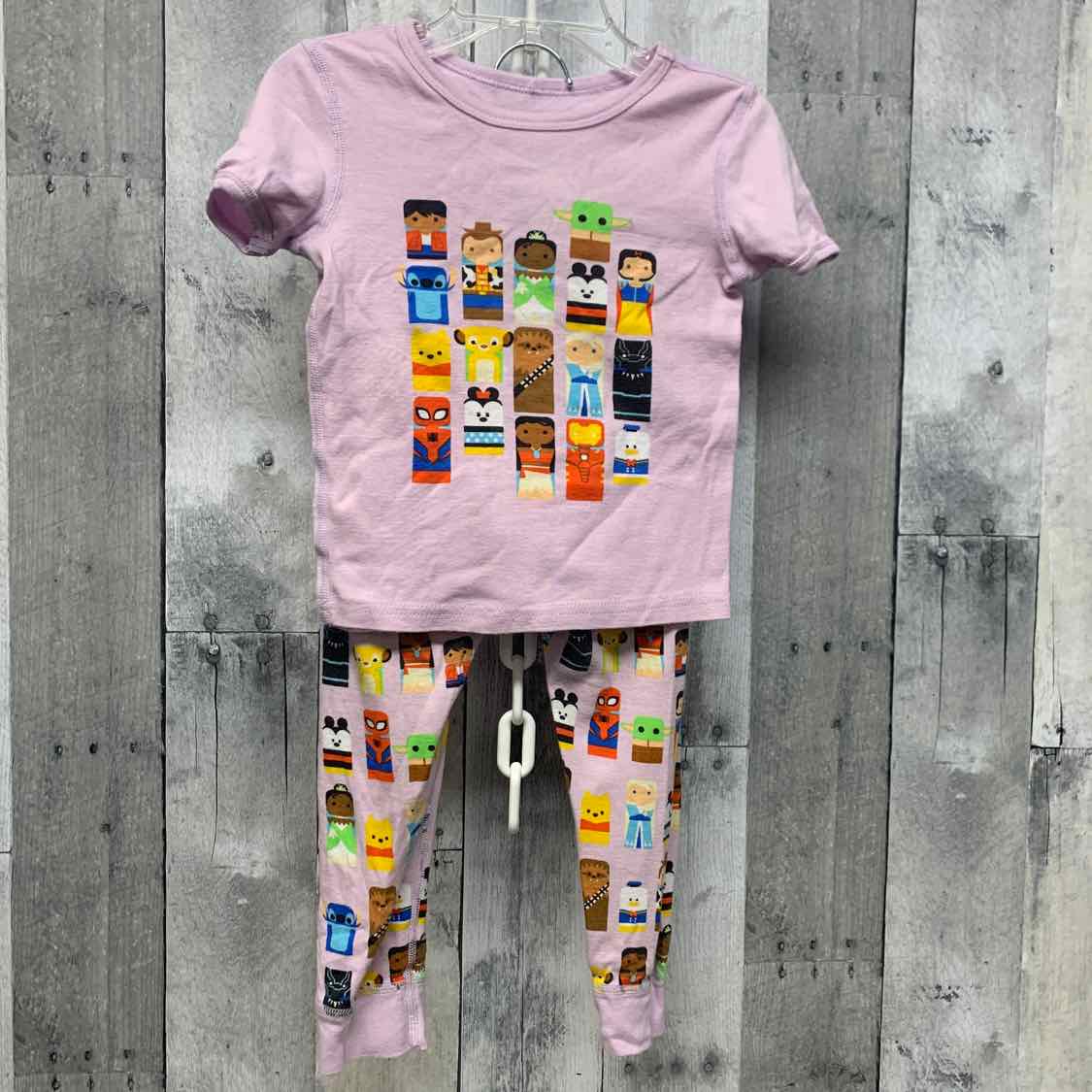 Size 3T Purple Disney Collection 2pc PJs