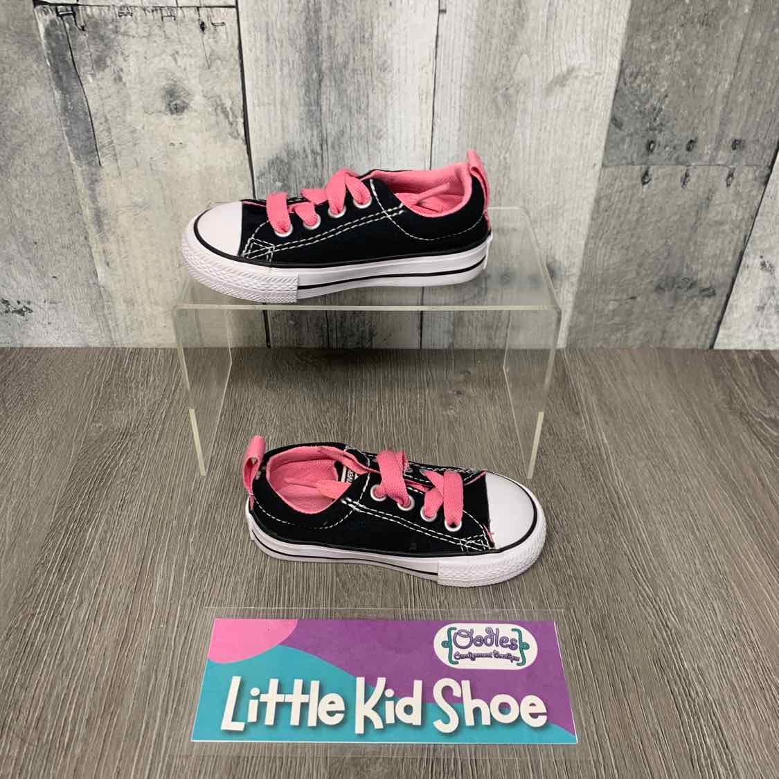 Size 5 Black/Pink Converse Sneakers