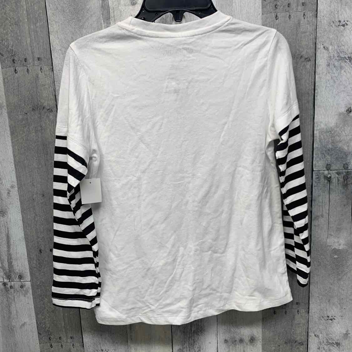 Size 10/12 White Graphic B Brand Long Sleeve Shirt